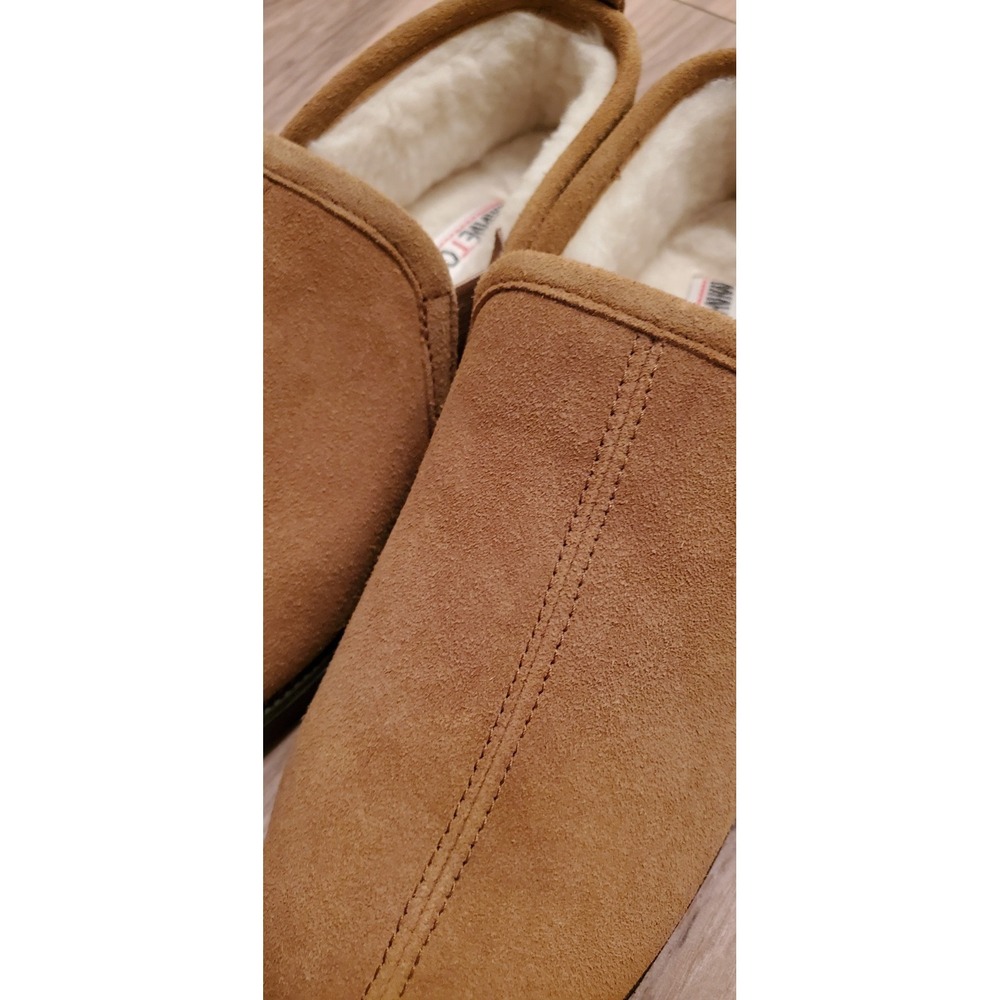 Minnetonka Leather Shoes Buckskin Color Women's Sherling Interior Size 8 - Picture 5 of 5